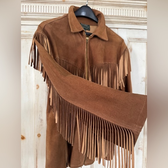 Ralph Lauren Western Brown leather Fringe Jacket. - Picture 4 of 8